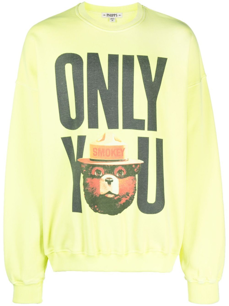 graphic-print organic cotton jumper 1