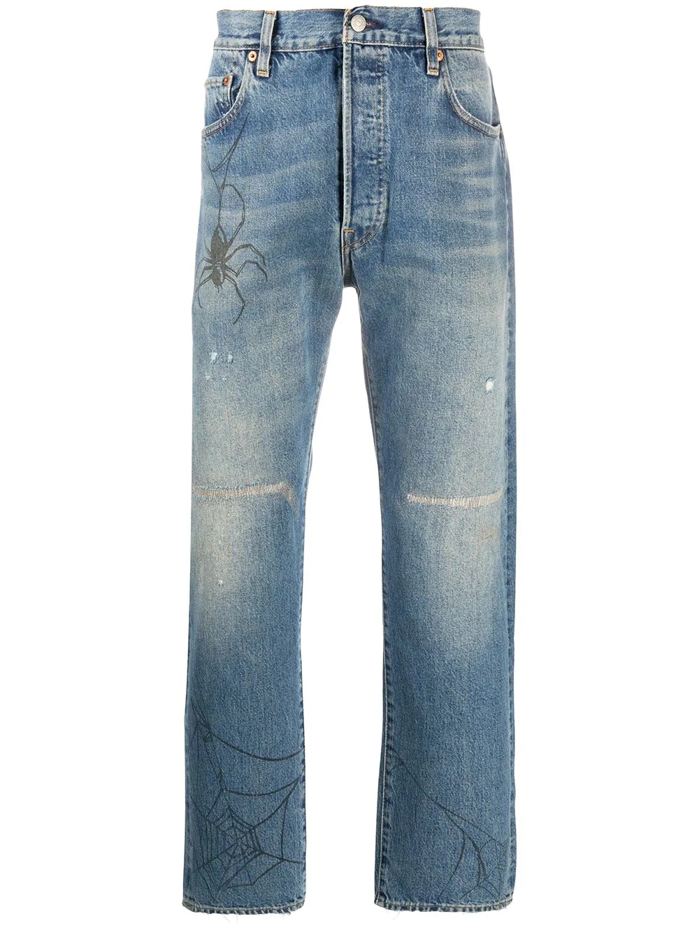 Spider vintage cropped jeans - 1