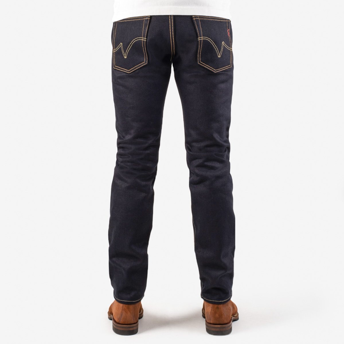 IH-555-XHSib 25oz Selvedge Denim Super Slim Cut Jeans - Indigo/Black - 3