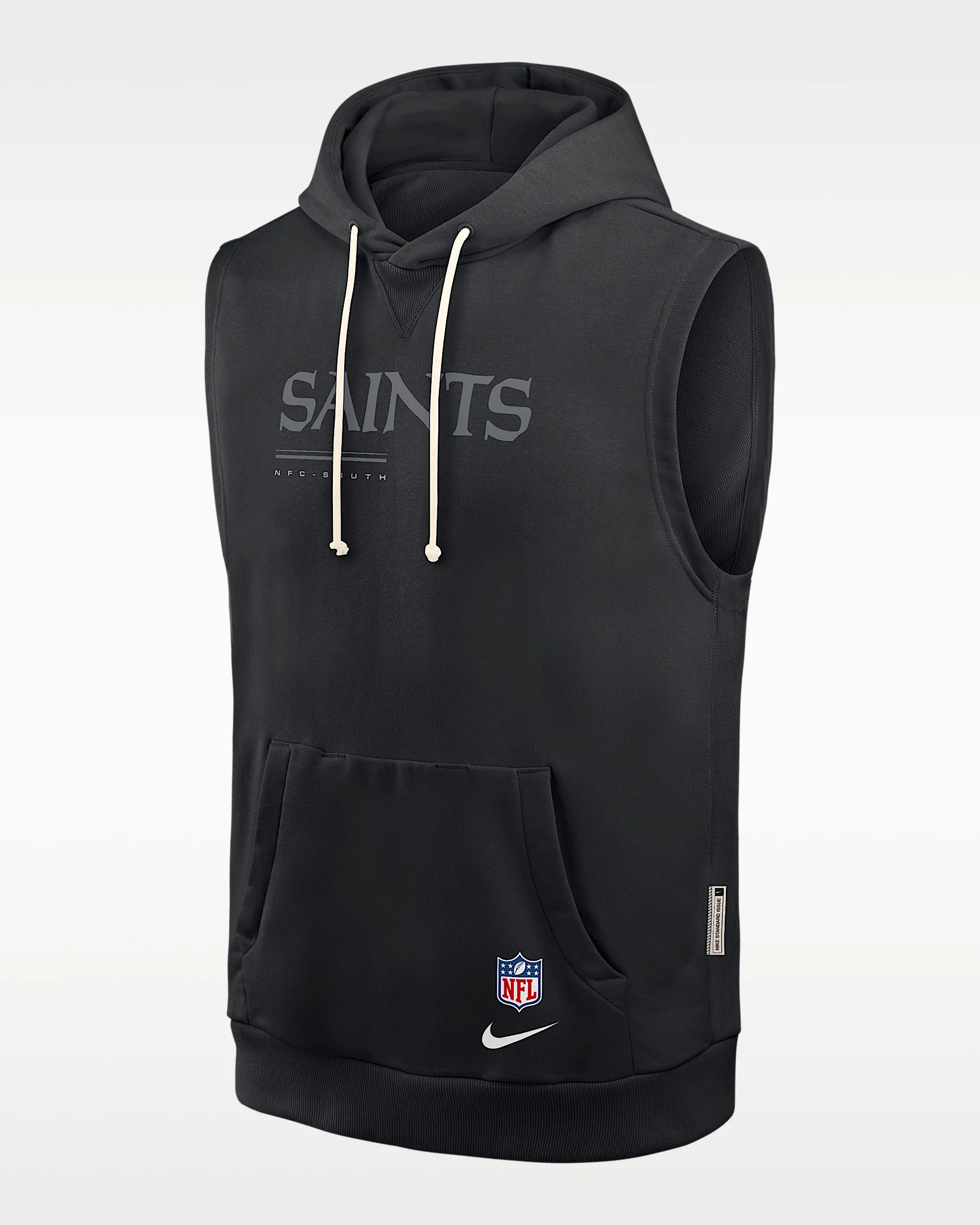 New Orleans Saints Sideline Men's Nike Dri-FIT NFL Sleeveless Pullover Hoodie - 1