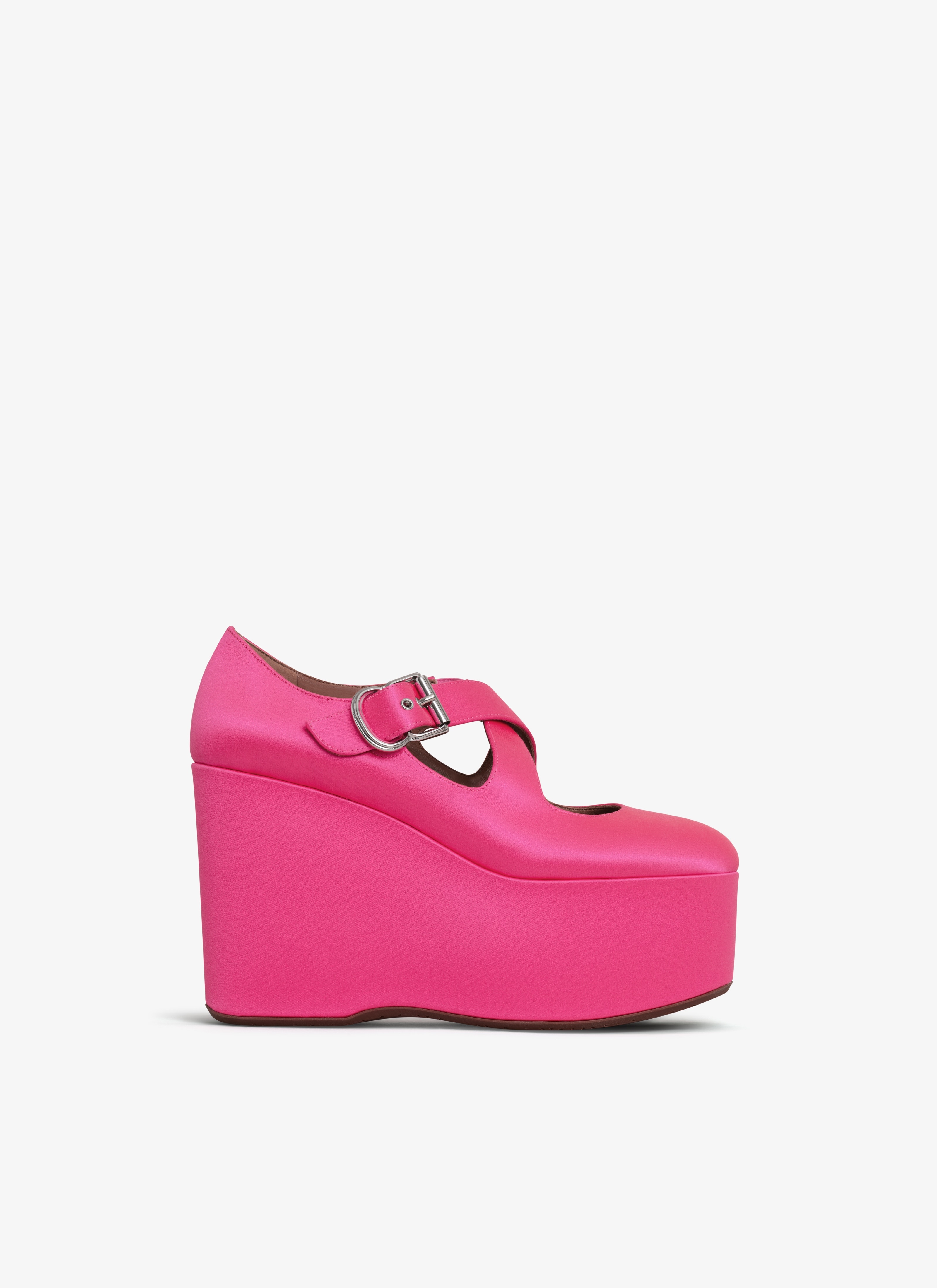 CRISS CROSS WEDGES IN SATIN - 1