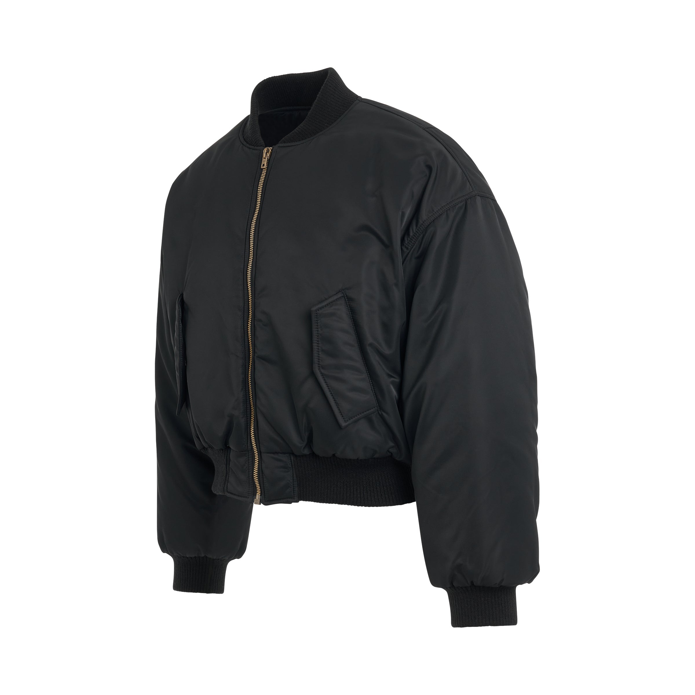 Puff Bomber Jacket in Black - 2