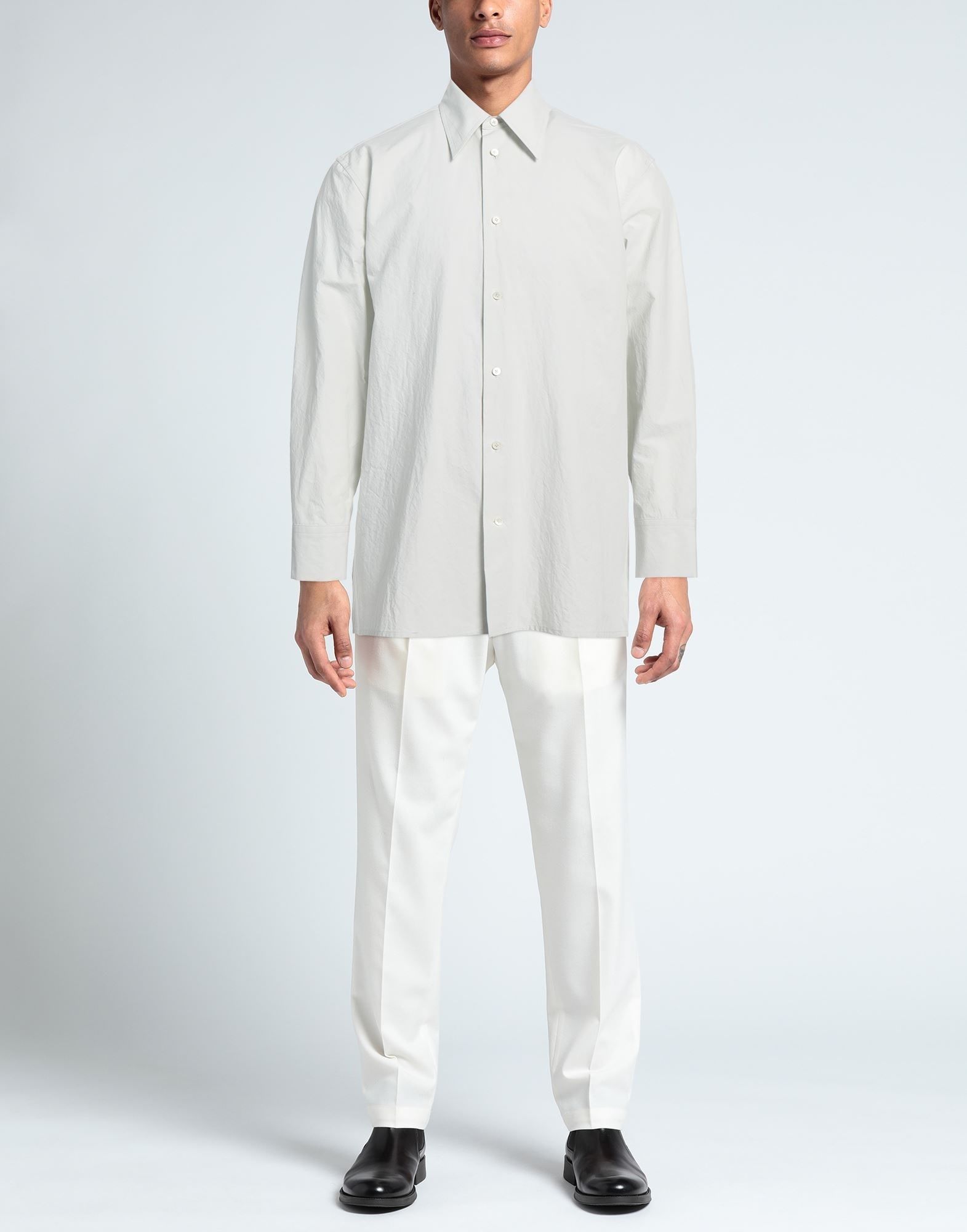 Off white Men's Solid Color Shirt - 2