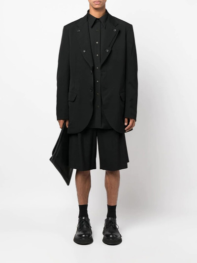 Yohji Yamamoto button-lapel detail blazer outlook