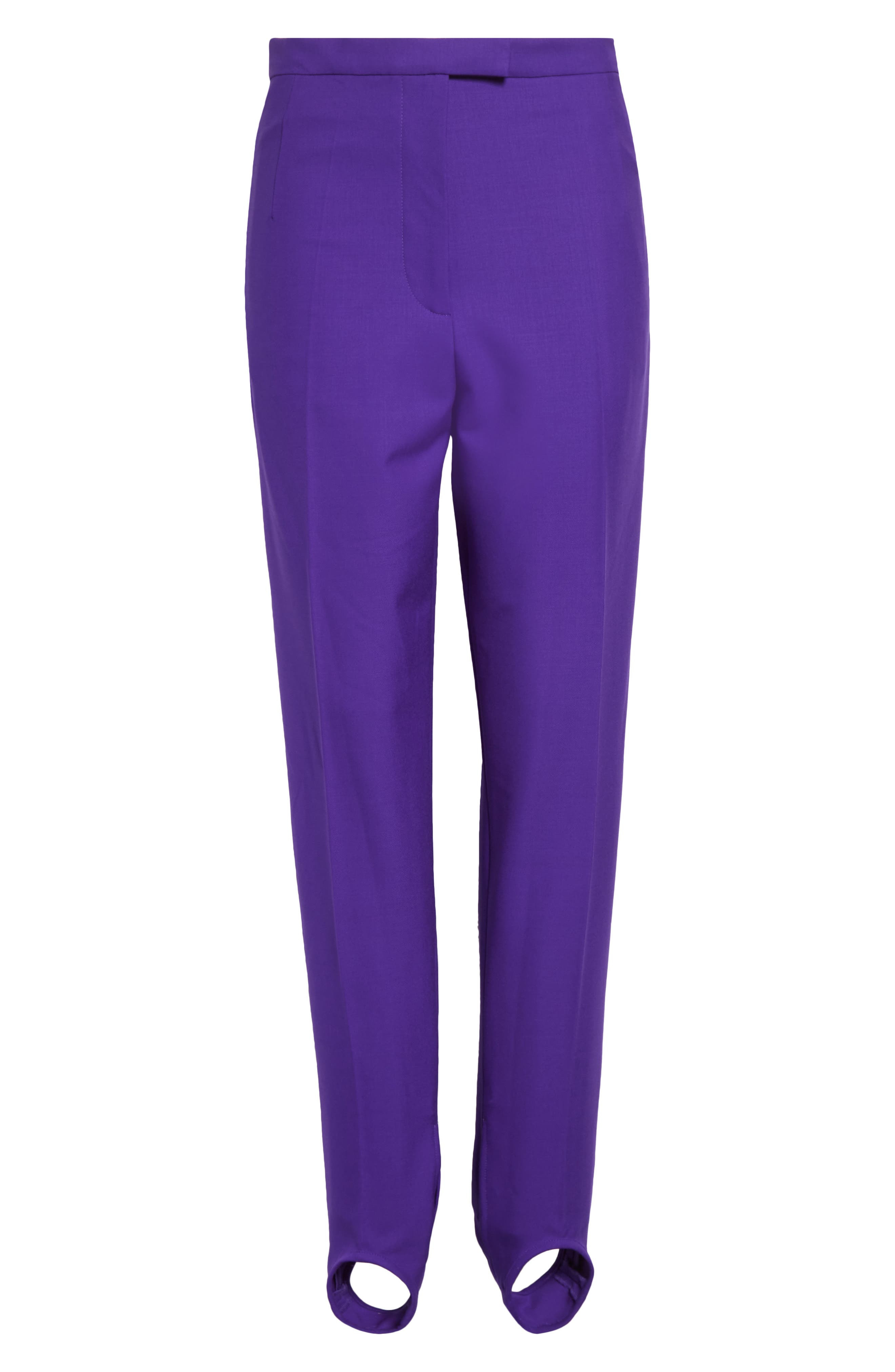 Dries Van Noten Pandora Stretch Wool Stirrup Leggings in Purple at Nordstrom - 6