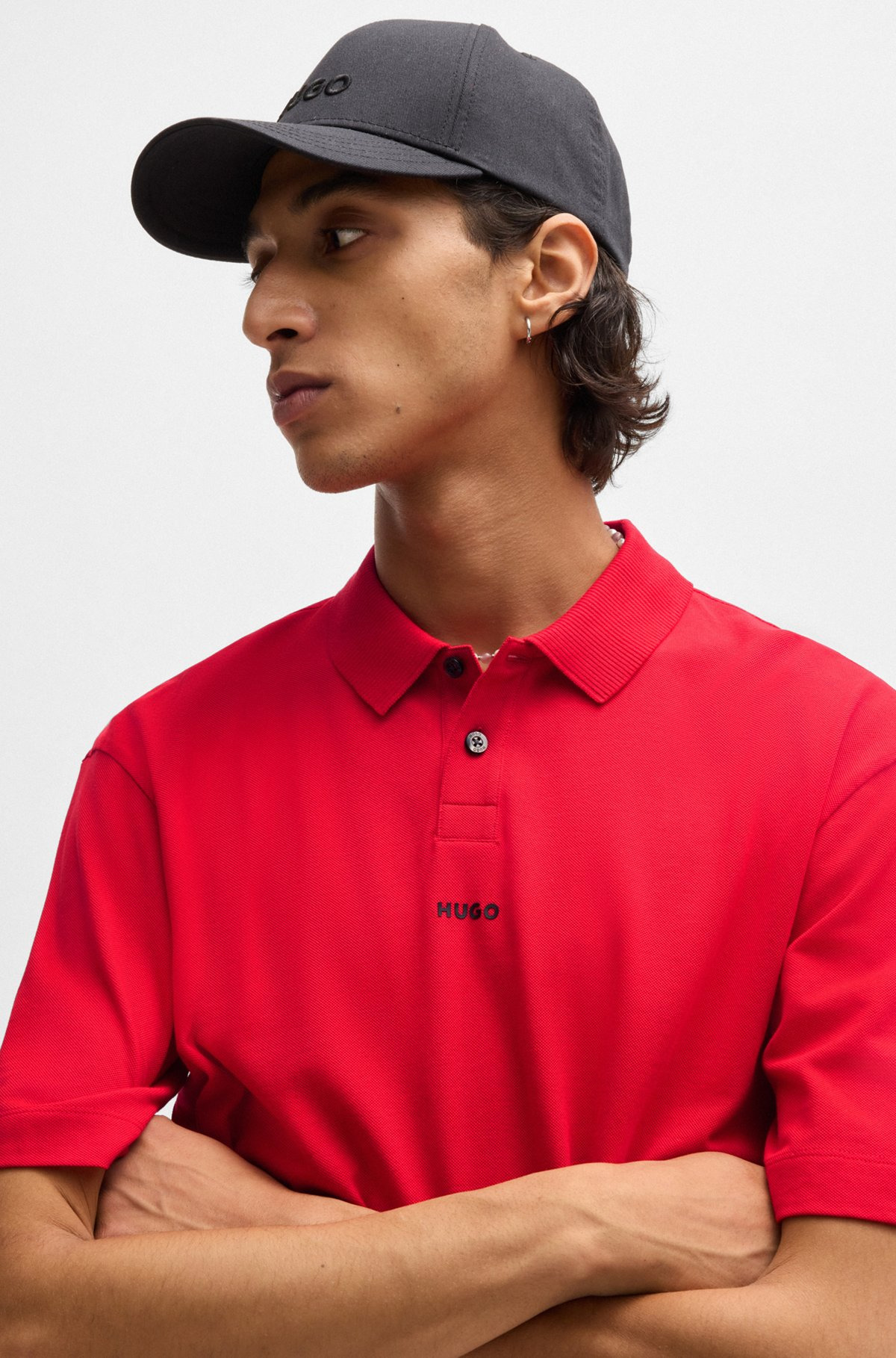 COTTON-PIQUÉ POLO SHIRT WITH LOGO PRINT - 3