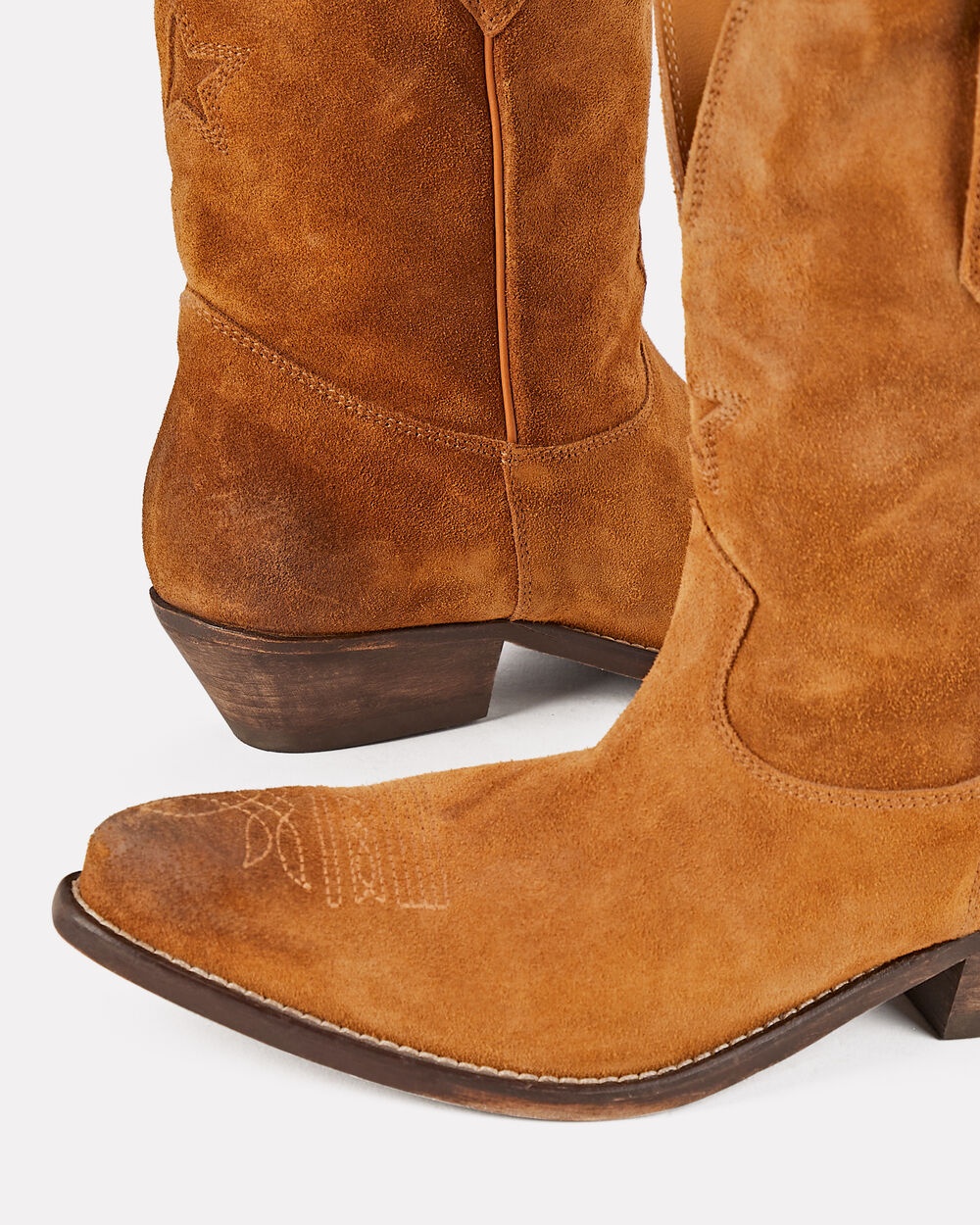 Vivienne ankle boots in cognac suede