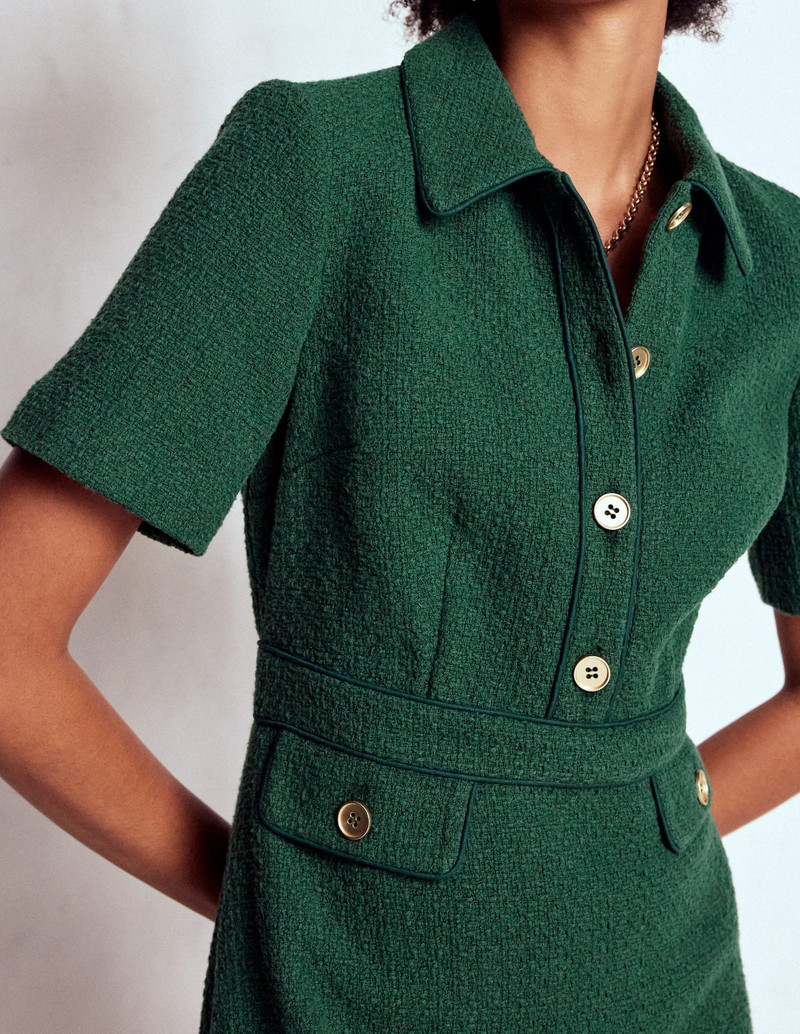 Eda Cotton Shift Dress-Emerald Night 3