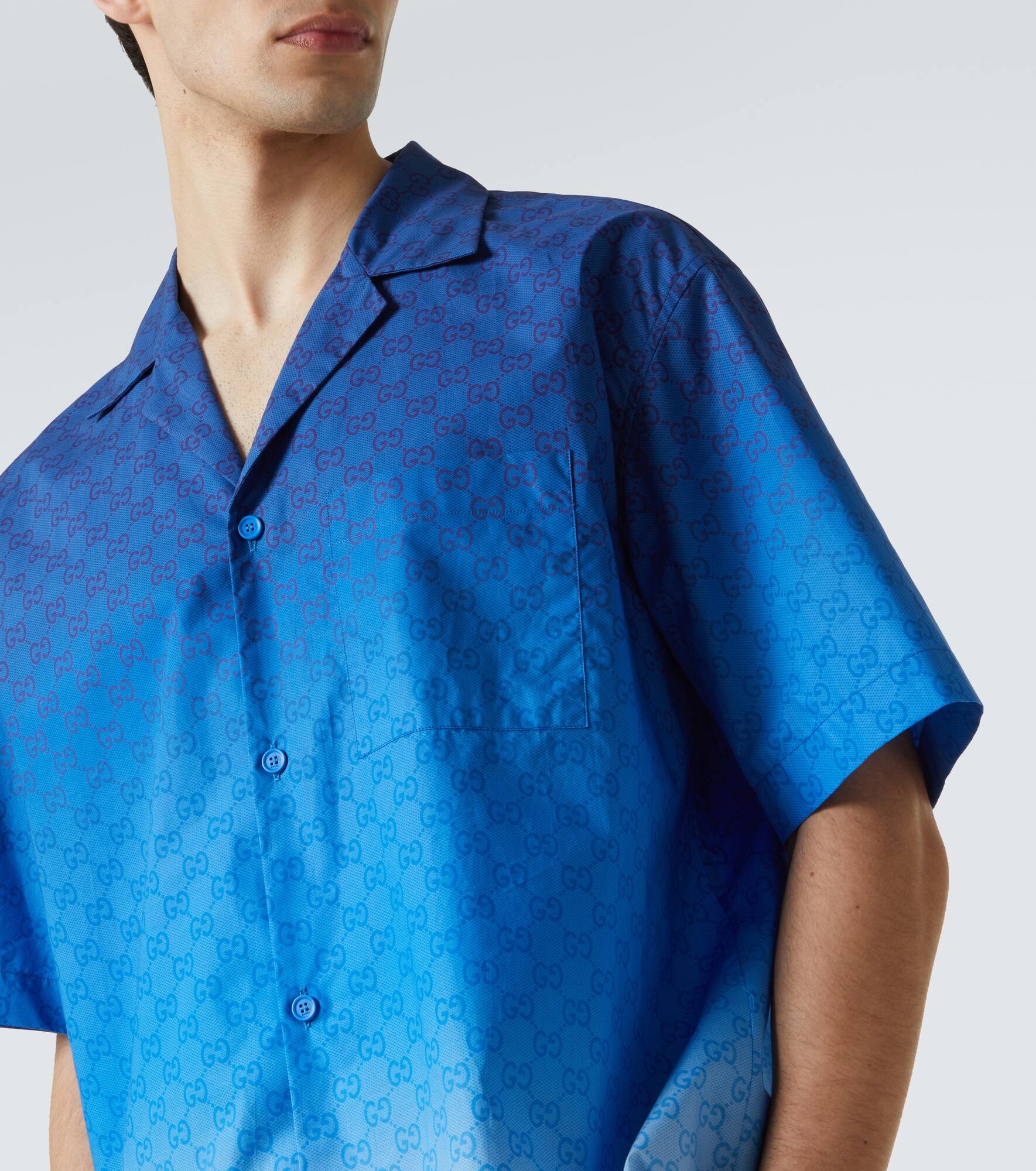 GG cotton poplin bowling shirt - 5