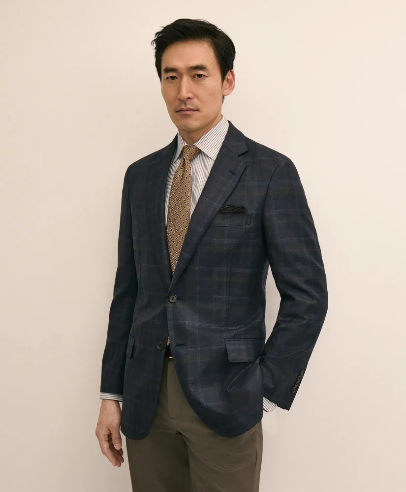 Traditional Fit Wool Check Sport Coat - 1
