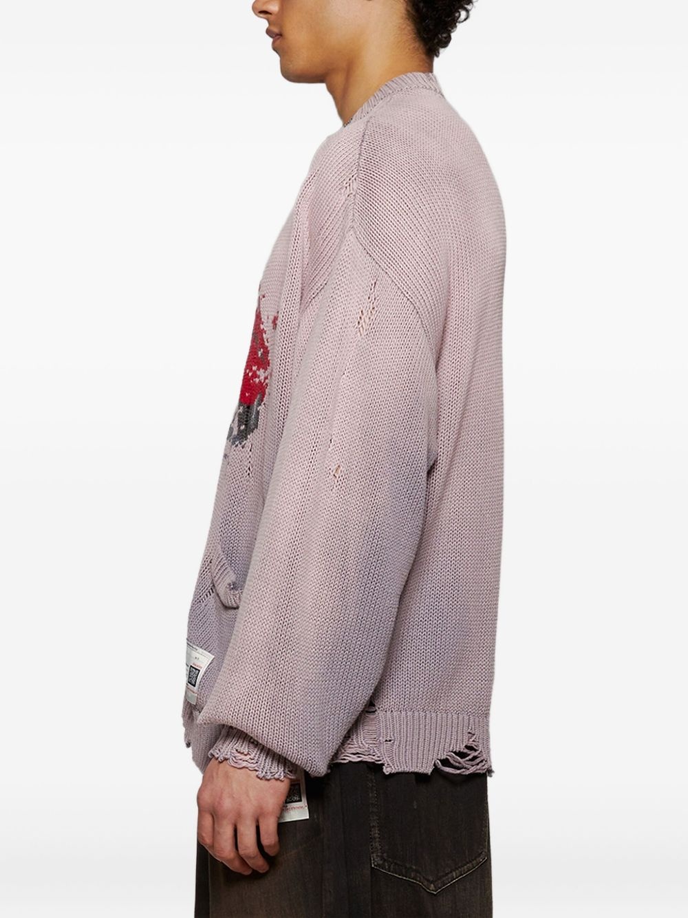 Car distresses cardigan - 4