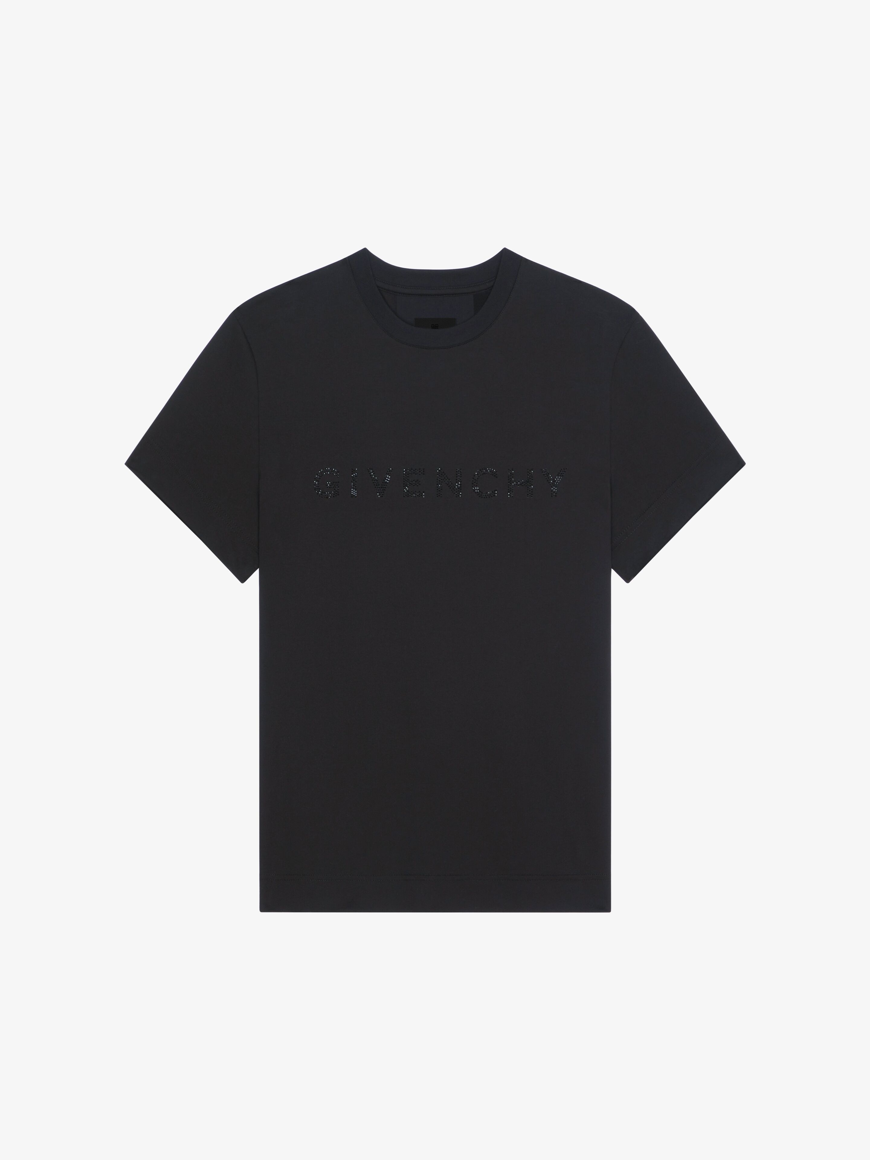 GIVENCHY T-SHIRT IN COTTON WITH RHINESTONES - 1