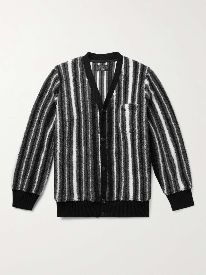 Striped Fleece Cardigan 1