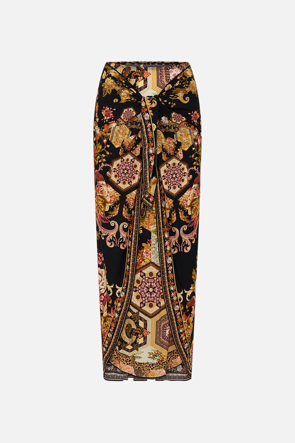 LAYERED LONG SARONG WITH FRONT TIE - 1