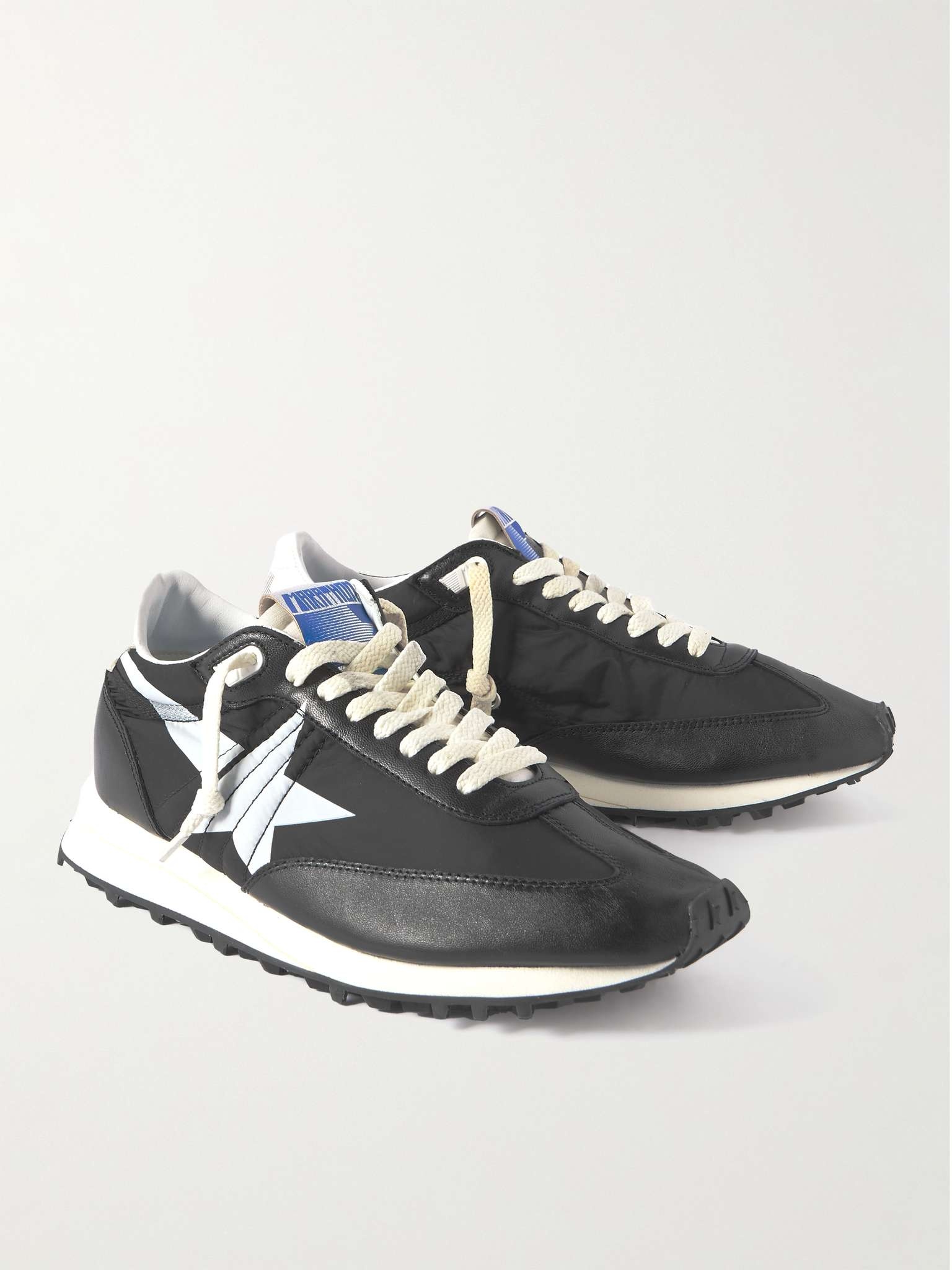 Marathon Leather-Trimmed Nylon Sneakers - 4