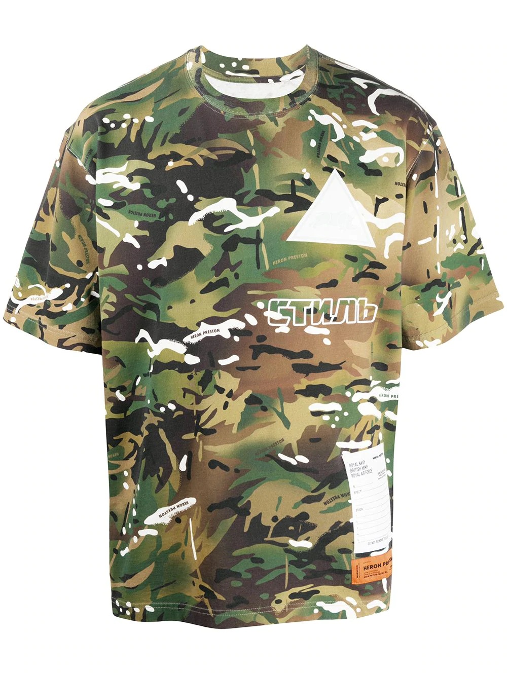 camouflage print T-shirt - 1