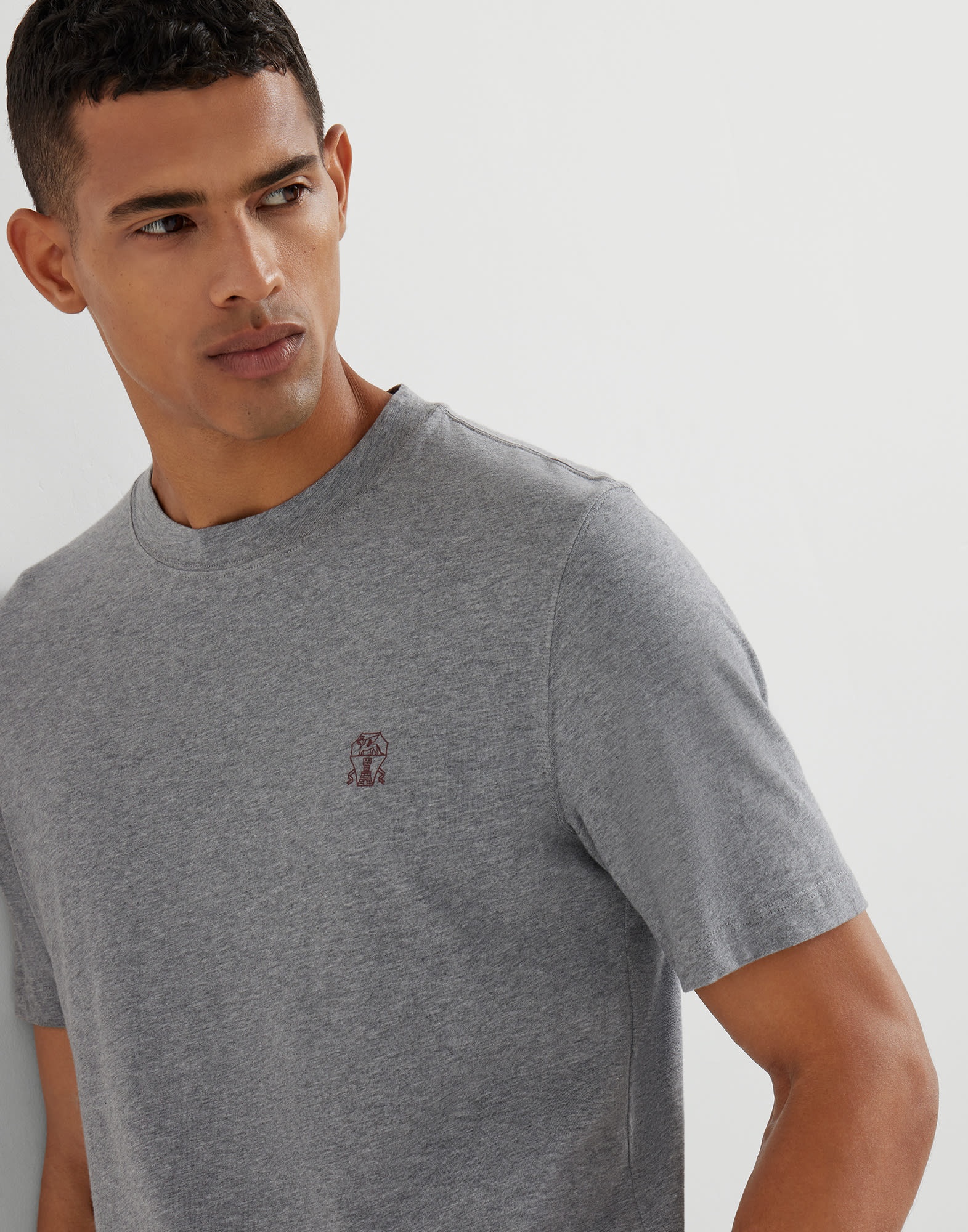 Cotton jersey crew neck T-shirt with logo - 3