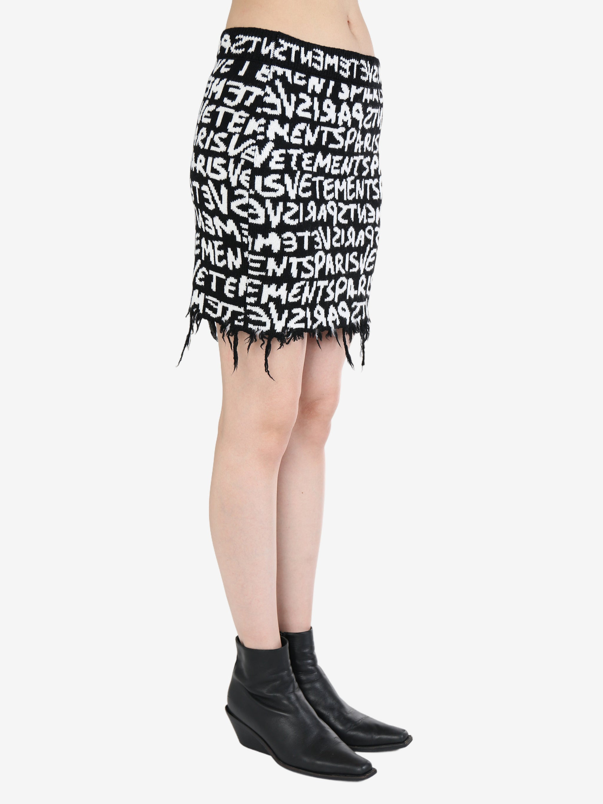 VETEMENTS Unisex Paris Monogram Mini Skirt - 2