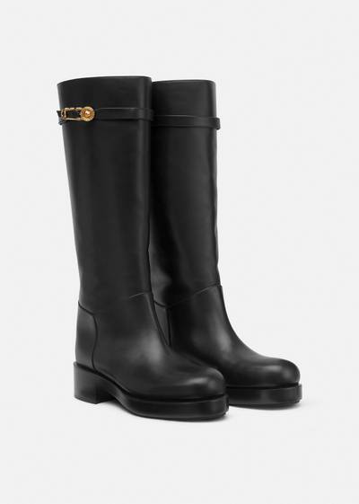 VERSACE Safety Pin Knee High Boots outlook
