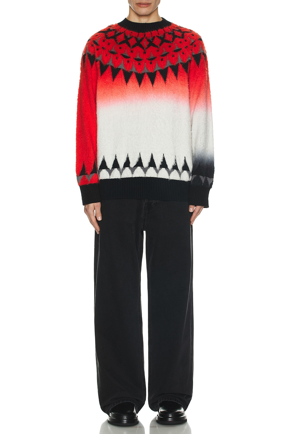 Jacquard Knit Pullover - 4