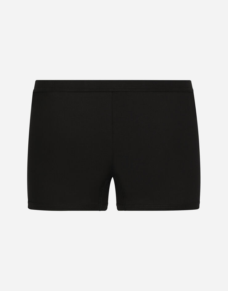 Two-way stretch jersey boxers with logo label - 2