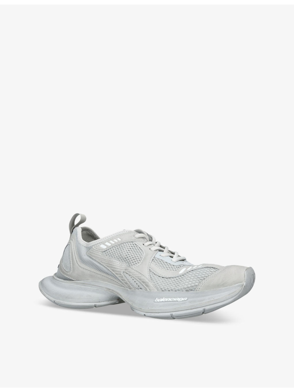 Circuit faux-leather and mesh low-top trainers - 3