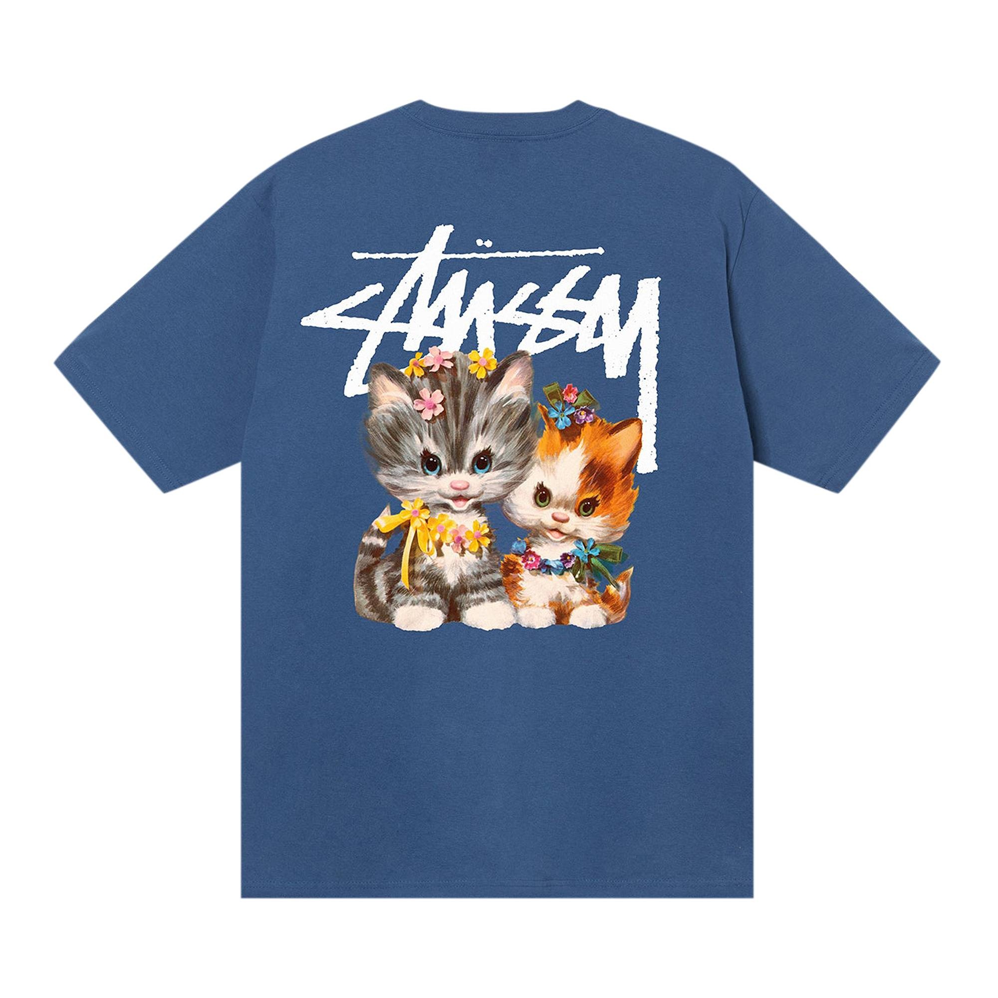 数量限定 Stussy Stussy KITTENS TEE TEE 黑白藍三色Color：White 