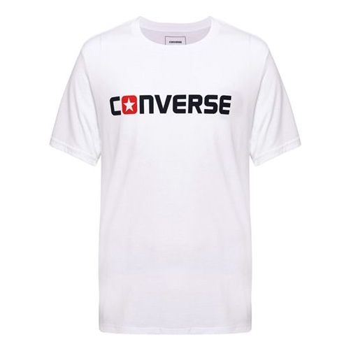 Men's Converse Pure Cotton Alphabet Short Sleeve White 10001970-A01 - 1