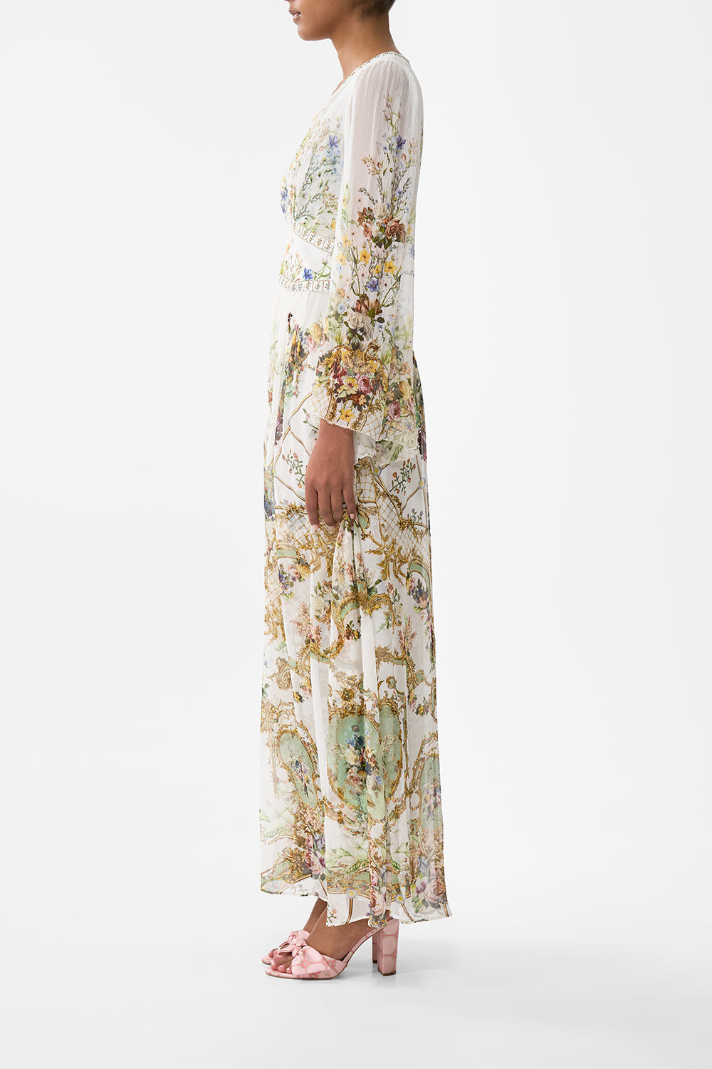 FLARED SLEEVE DRESS - 4