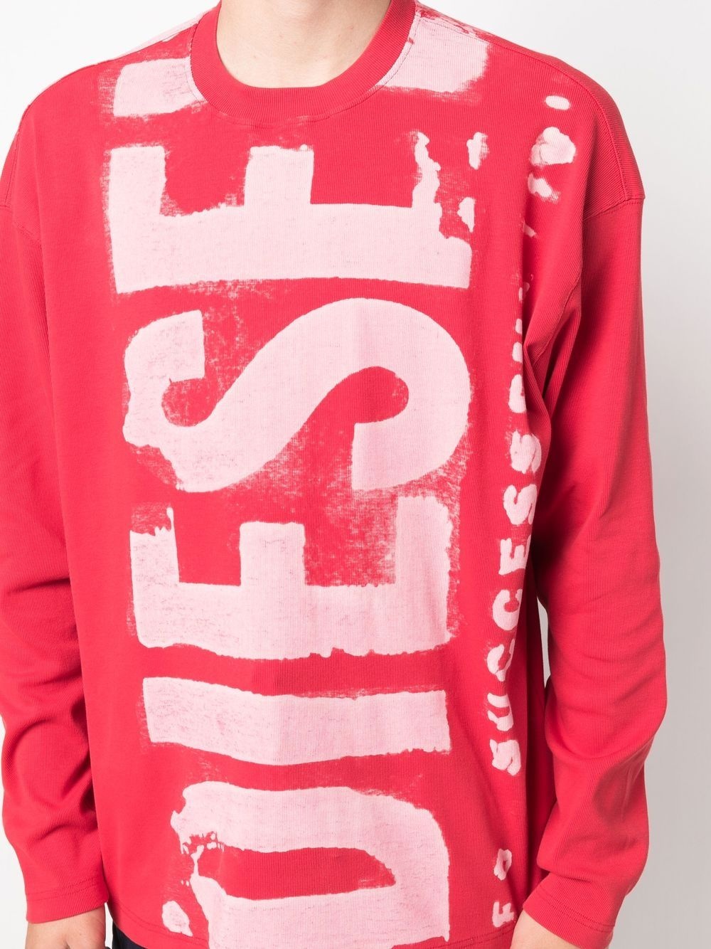 painterly-print branded sweatshirt - 5