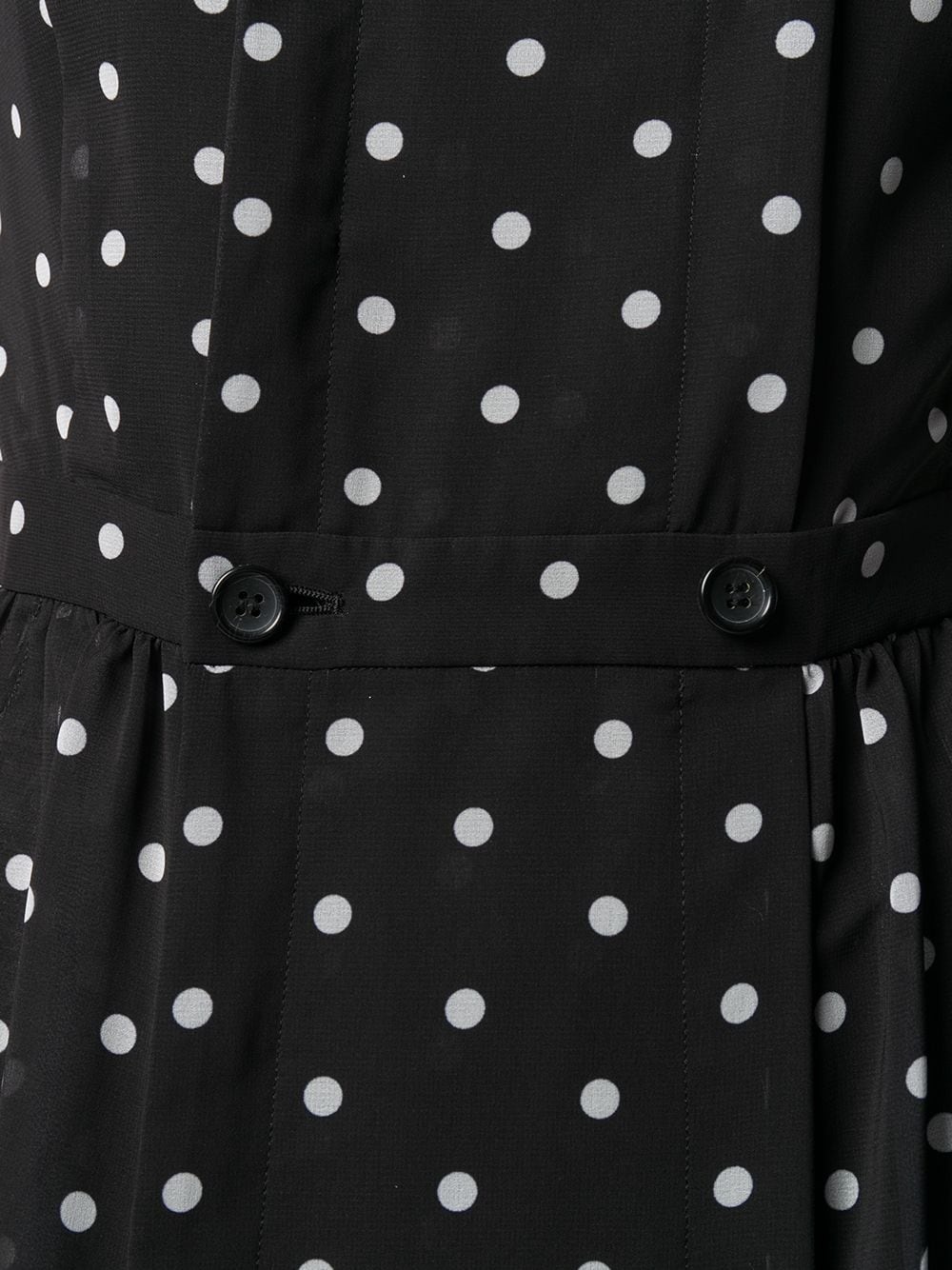 Peter-pan collar polka-dot print midi dress - 5