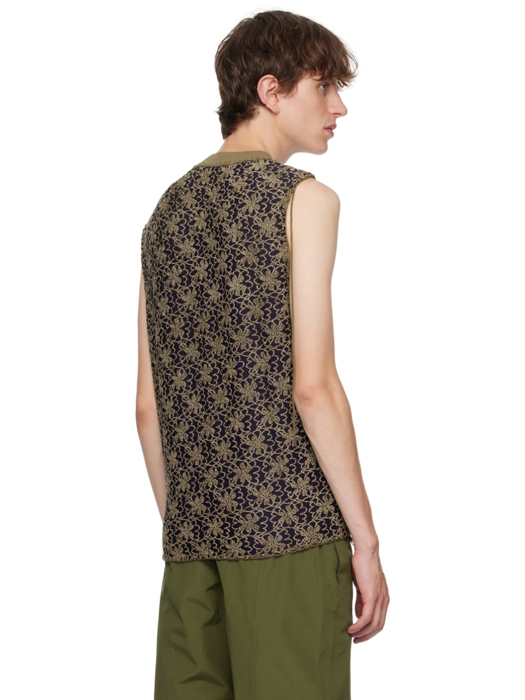 Navy Flower Ash Vest - 3