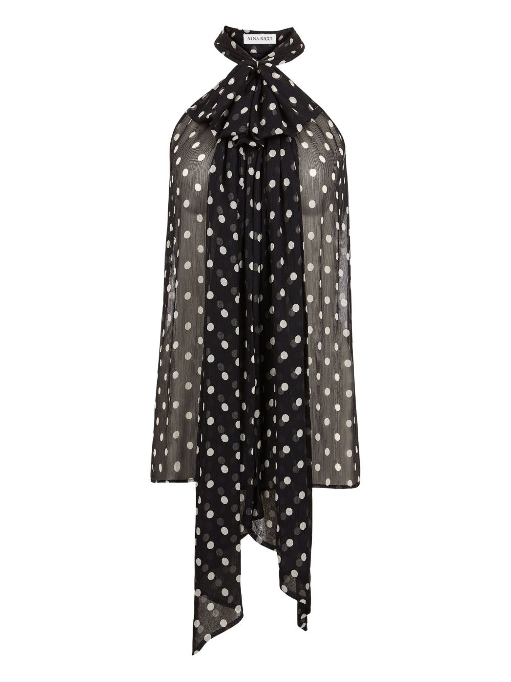 halterneck polka-dot top - 1
