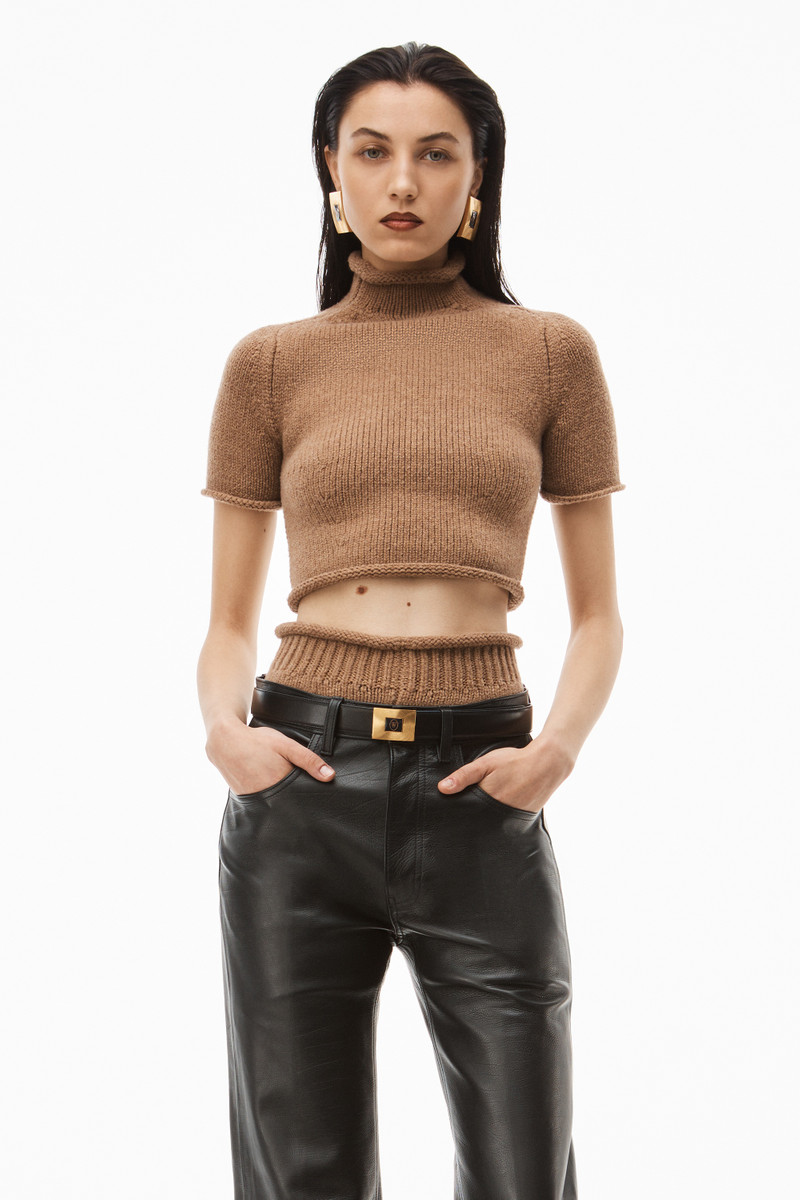 knit tee in boiled wool 2