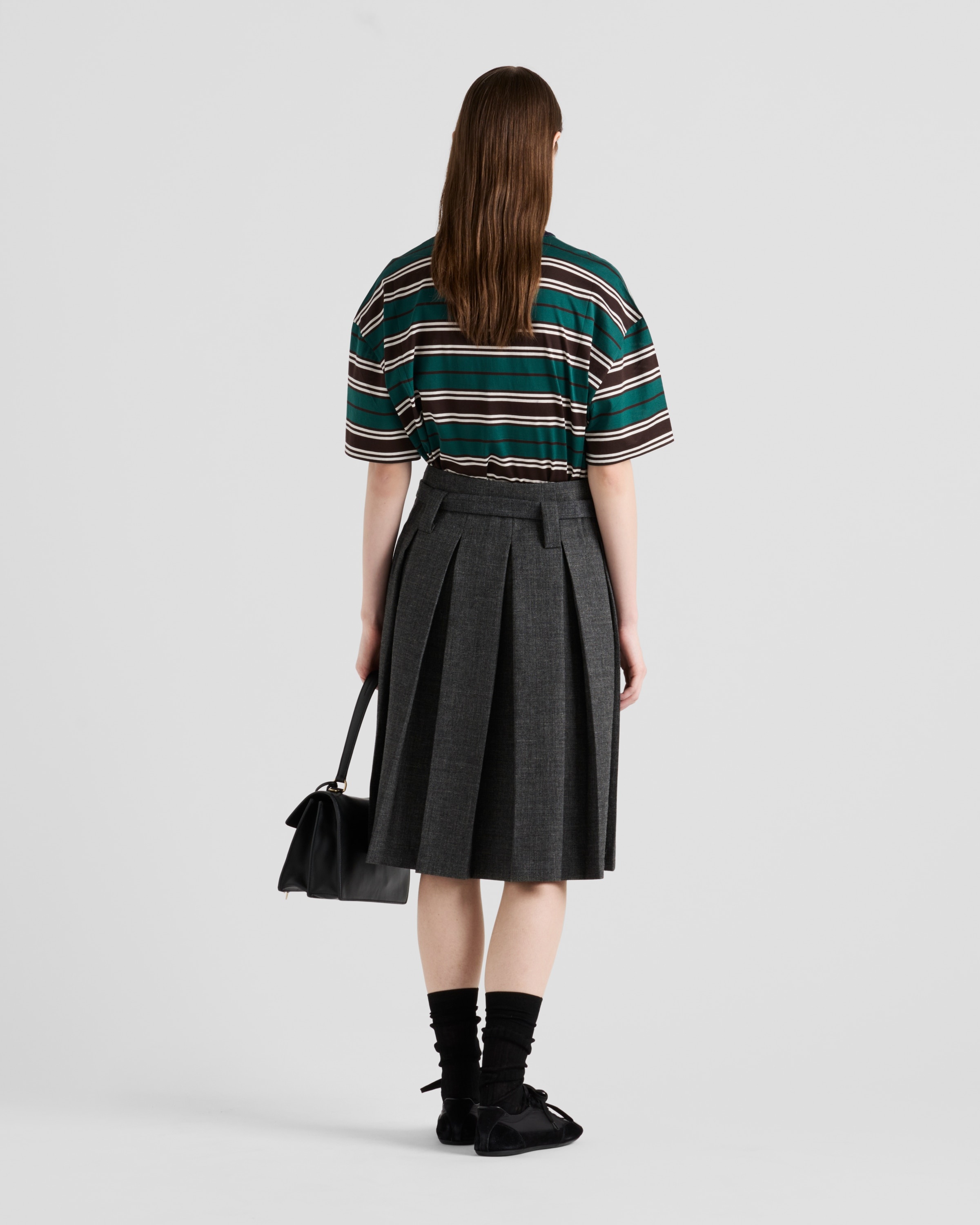 Striped lisle cotton T-shirt - 5