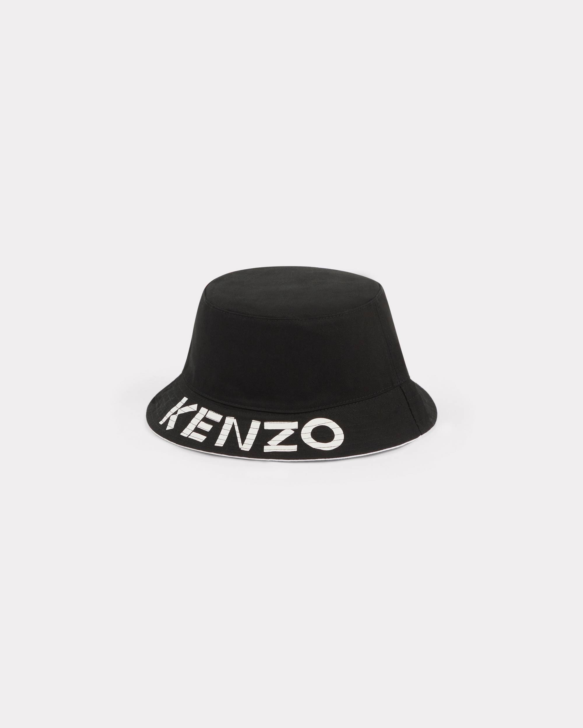 Boke Flower embroidered cotton sun hat in white - Kenzo