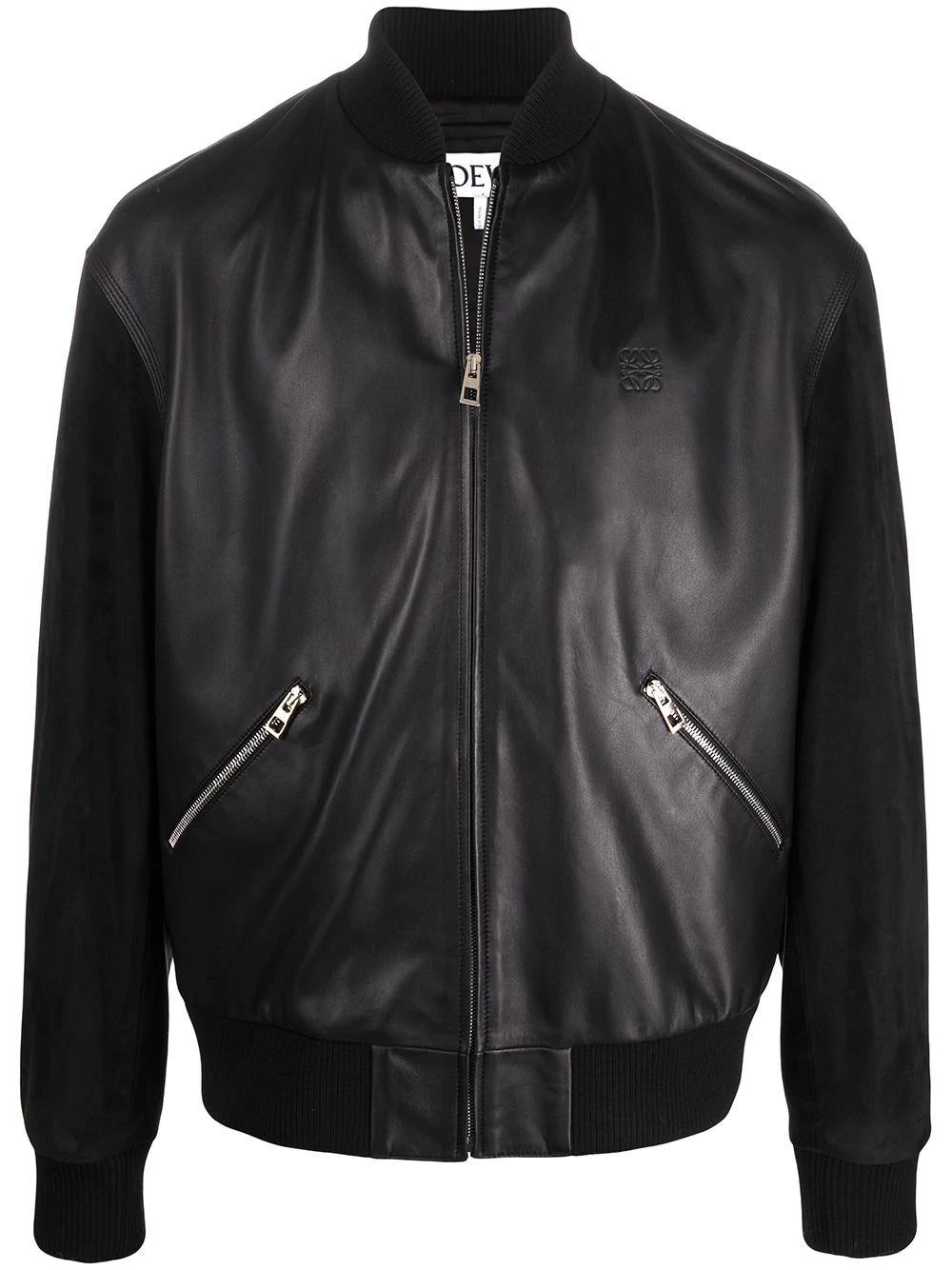 embossed lambskin bomber jacket - 1