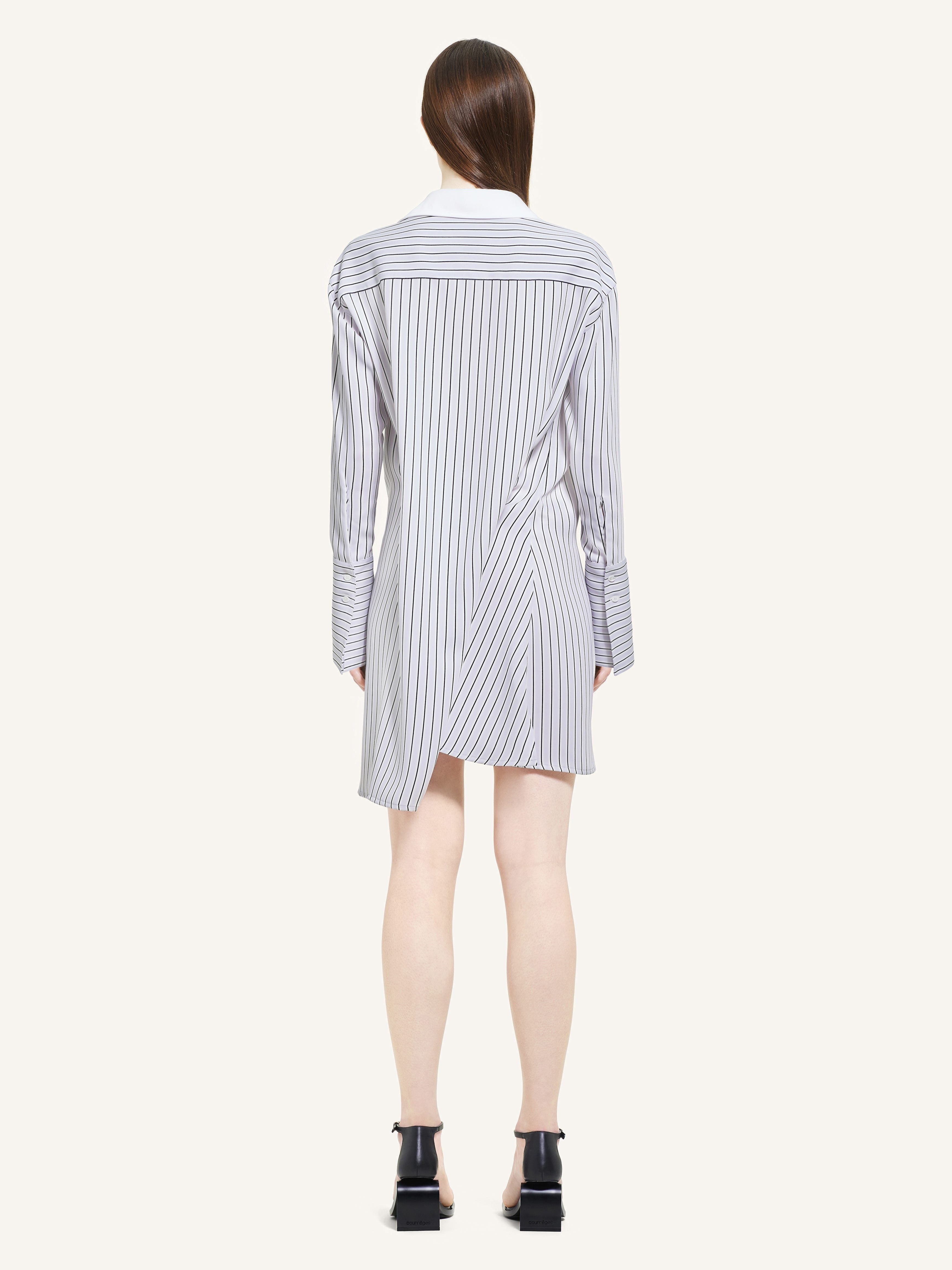 TWIST STRIPED SHIRTING DRESS - 4