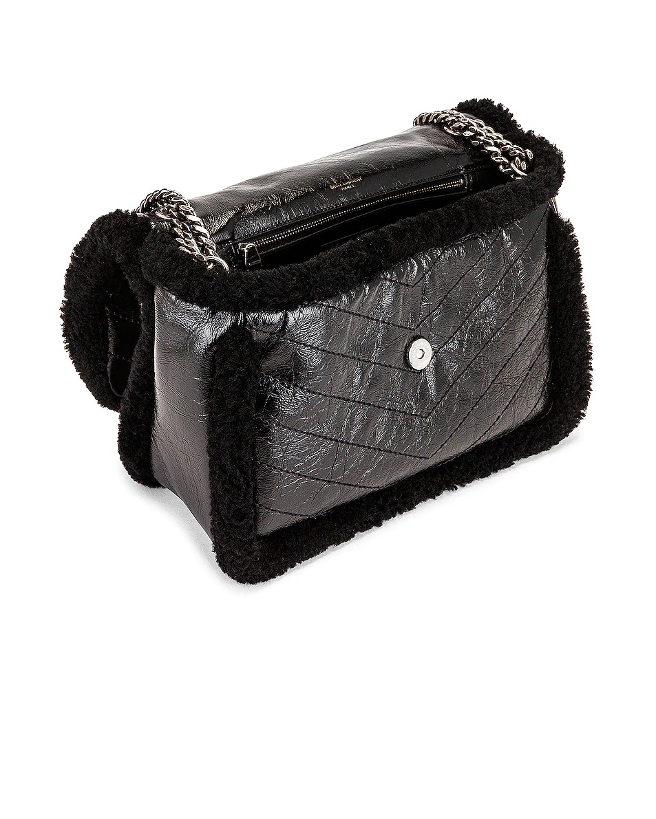 Medium Niki Shearling Chain Bag - 5