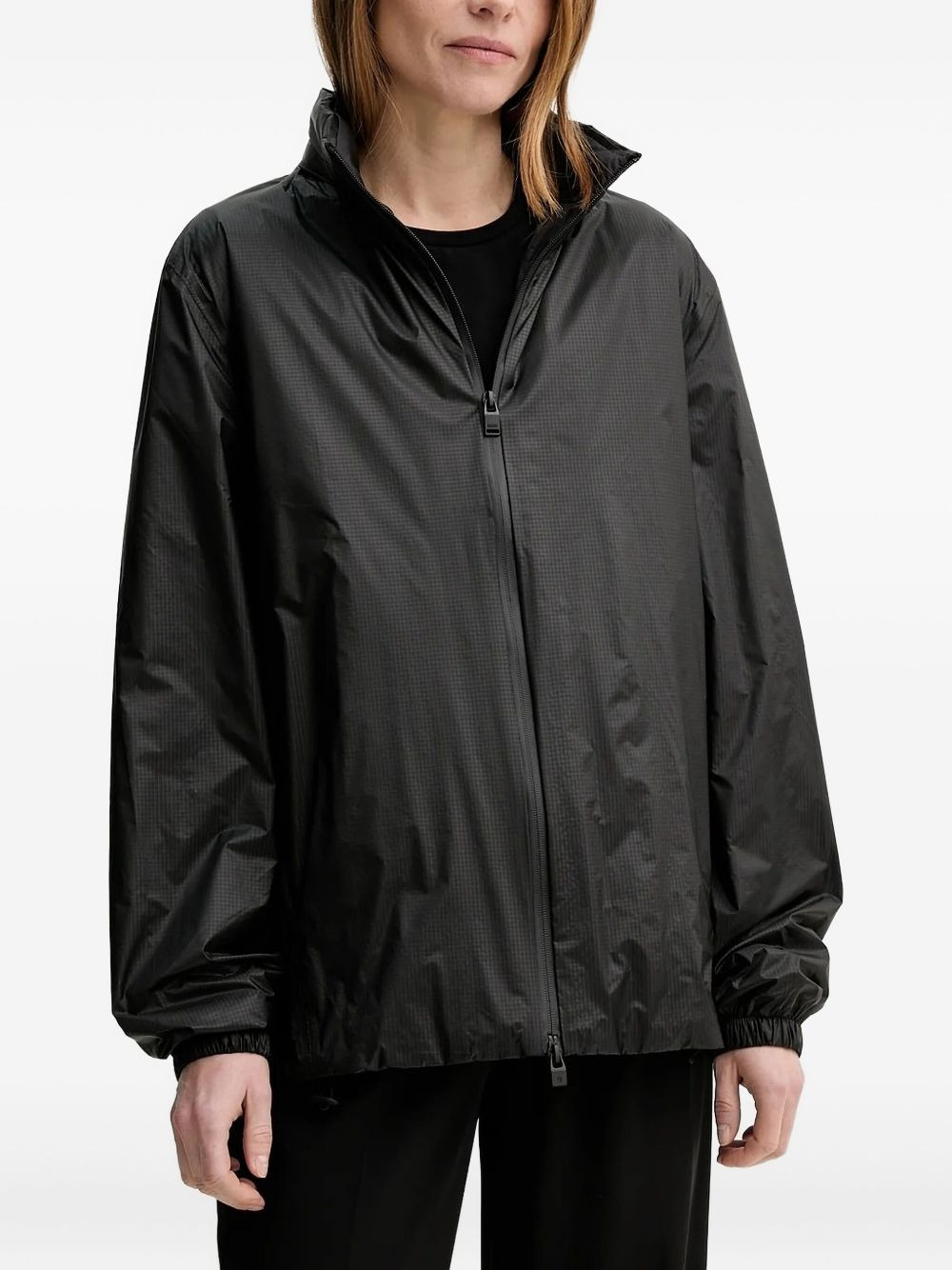 zip-front stand-collar lightweight jacket - 2