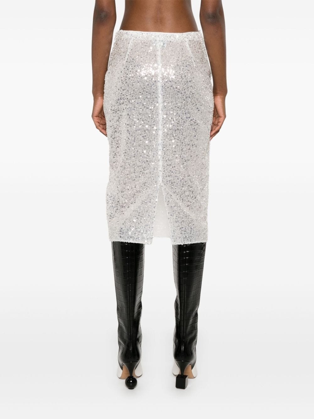 sequinned midi skirt - 4