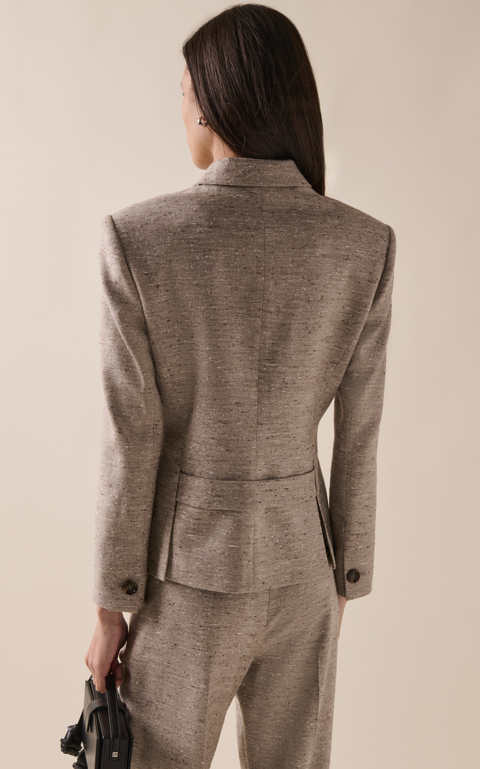 Silk-Blend Blazer nude - 4