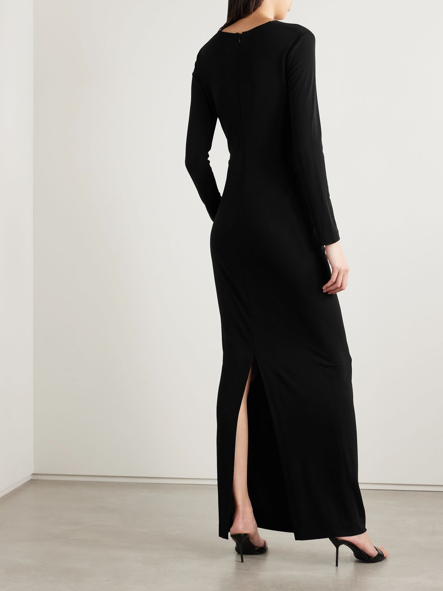 Tavi twist-front jersey dress Black - 3