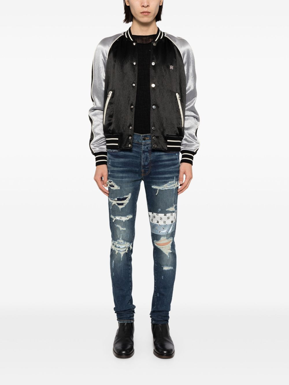 Ma Paisley patchwork skinny jeans - 2