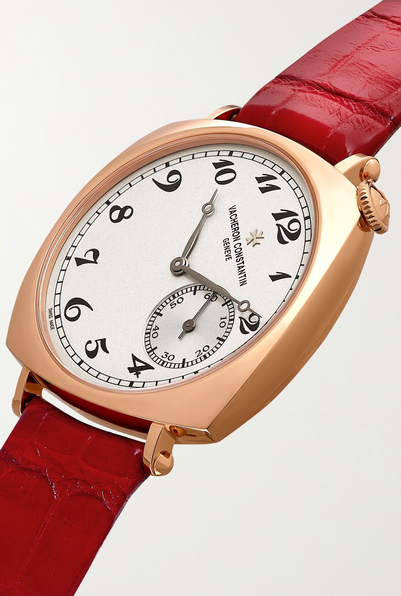 Historiques American 1921 Hand-Wound 36.5mm 18-karat pink gold and alligator watch  - 2