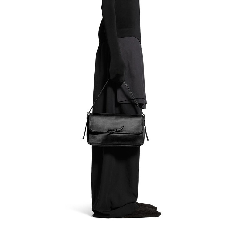 BALENCIAGA Women's Leopolda Pochette in Black outlook