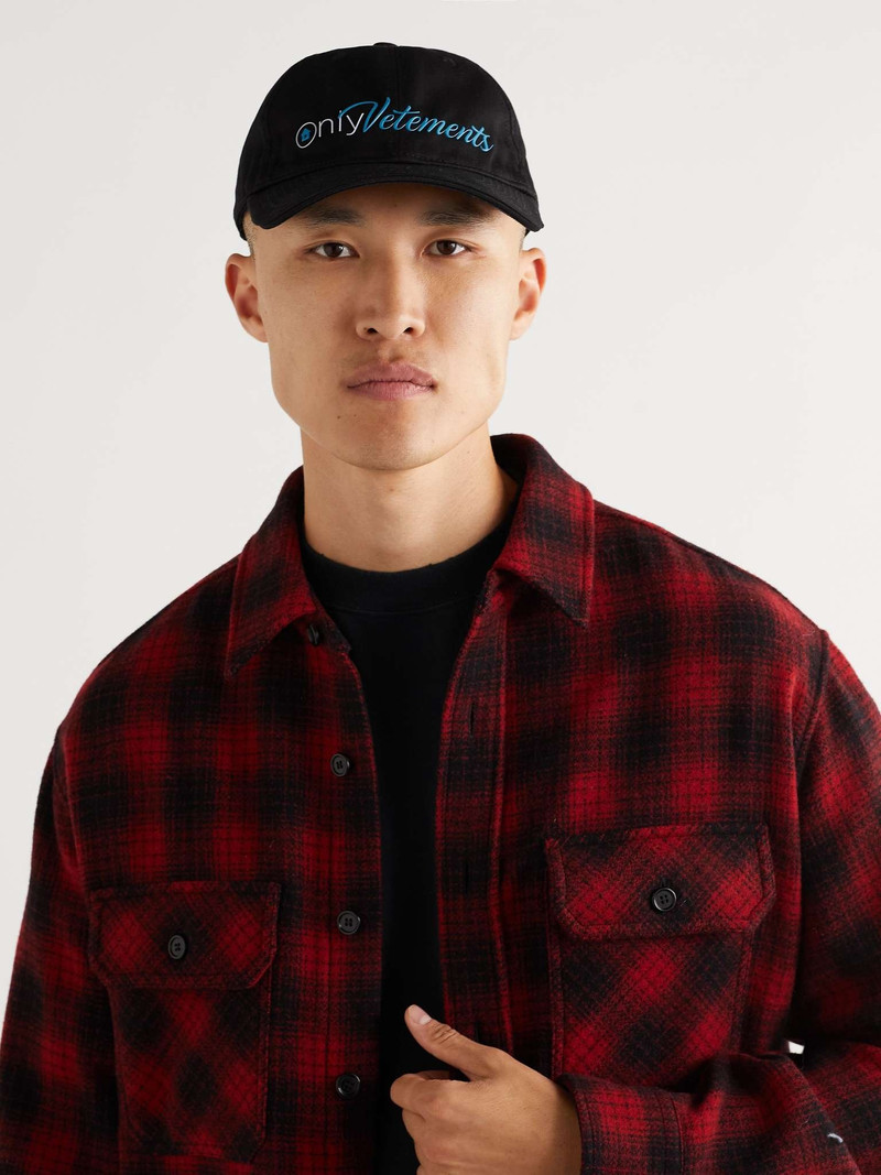 VETEMENTS Logo-Embroidered Cotton-Twill Baseball Cap outlook