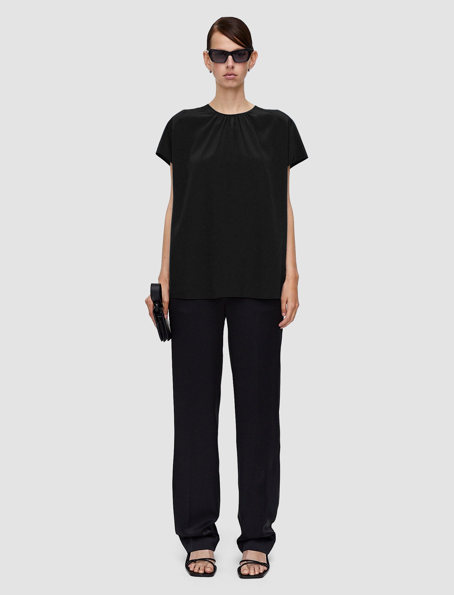 Silk Crepe de Soie Broca Blouse - 2
