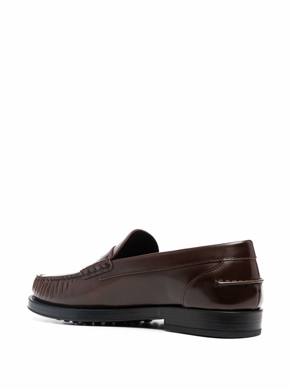 glossy leather loafers - 3