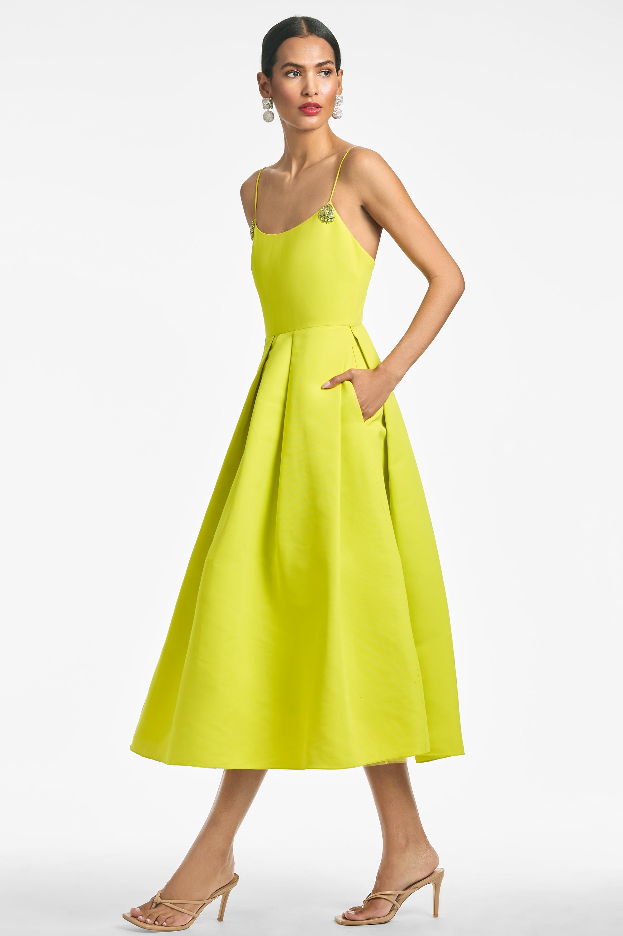 Audra Dress - Chartreuse - 3